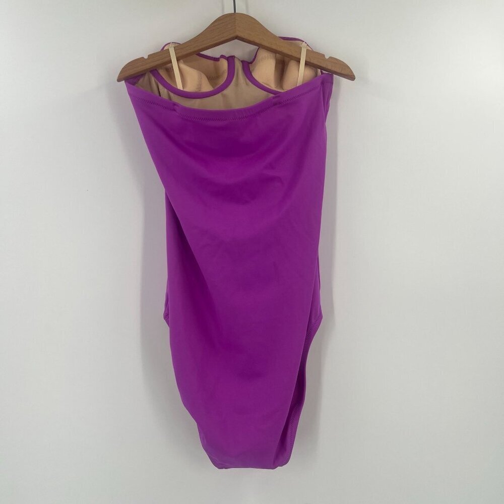J. Crew Women Size 0 Long Purple Balconette One Piece Swimsuit - Picture 7 of 9